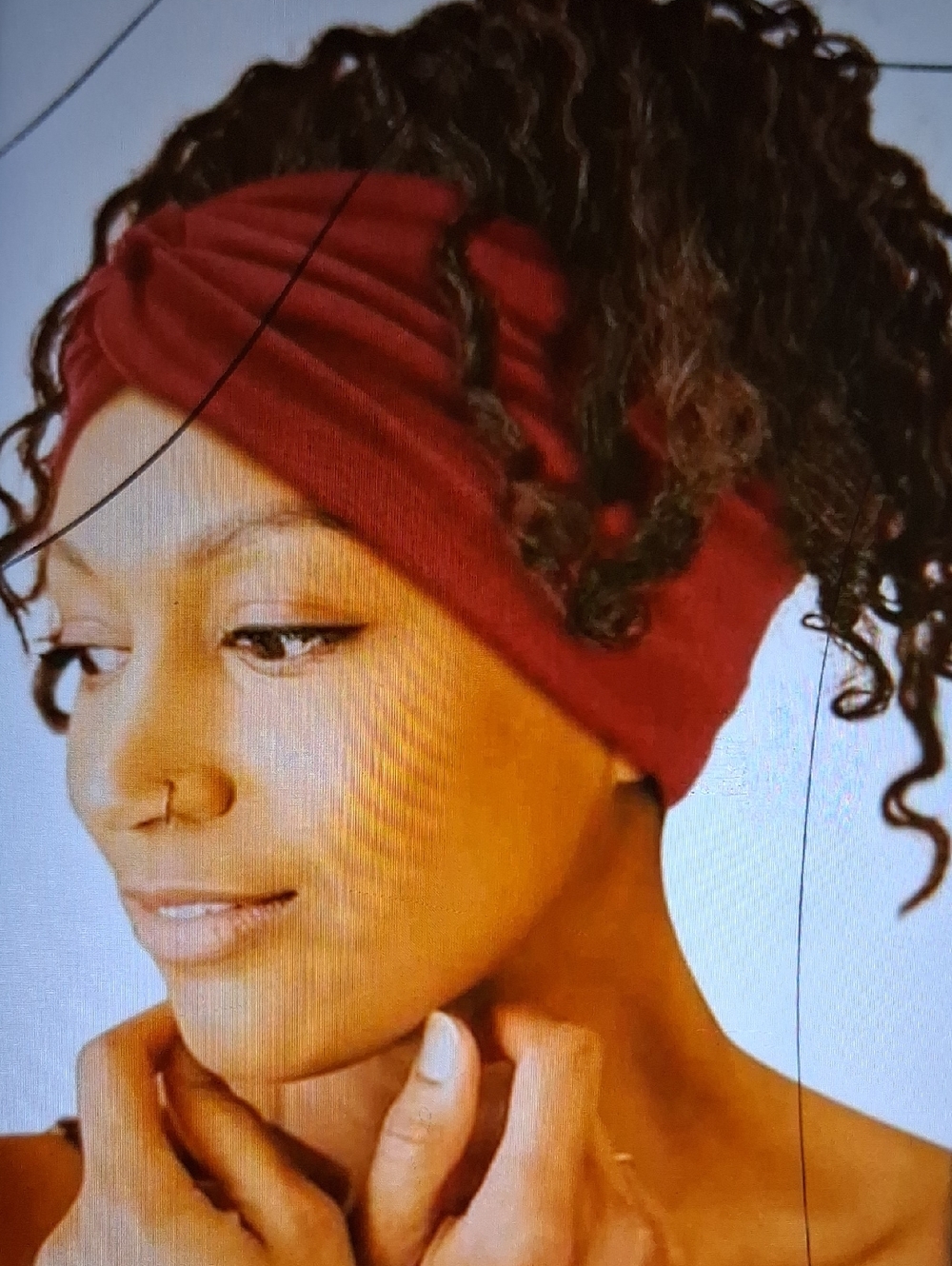 2  Headwraps Vibrant Red Floral Ready To Wear New In Package